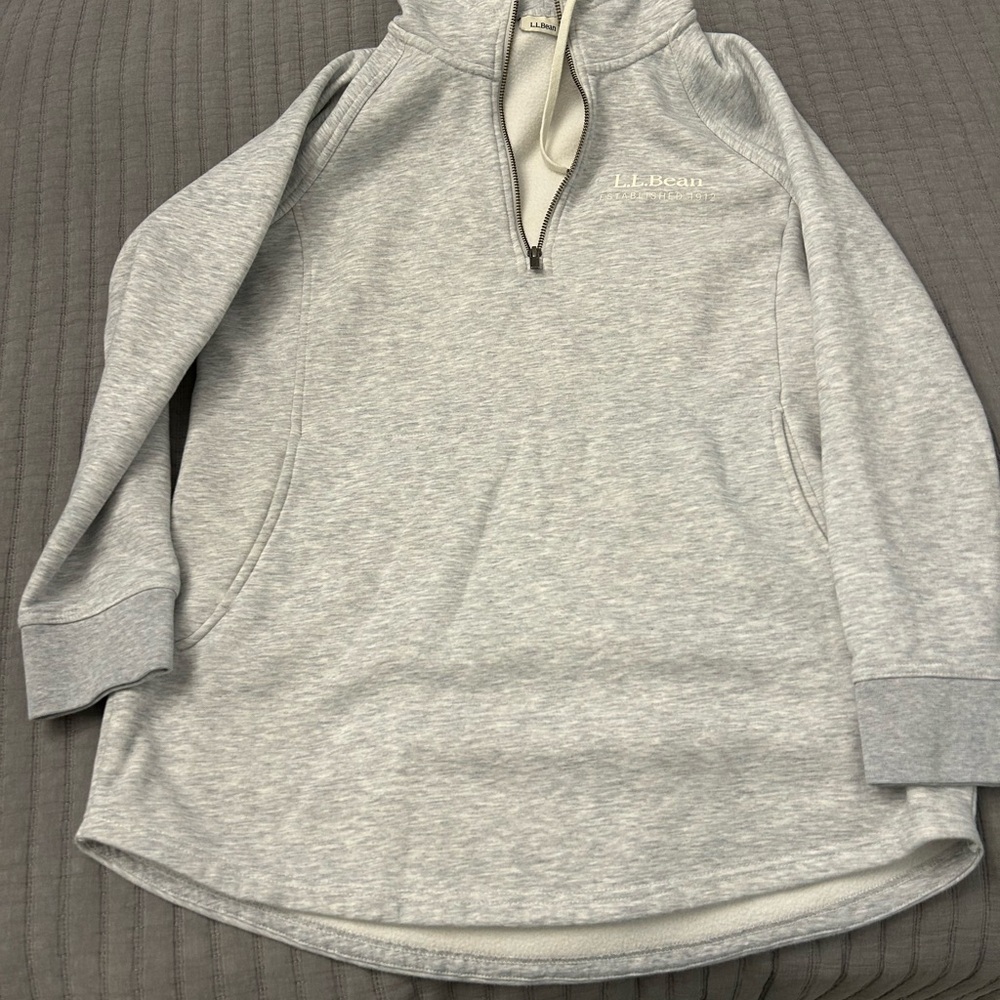 LL Bean tunic hoodie medium EUC